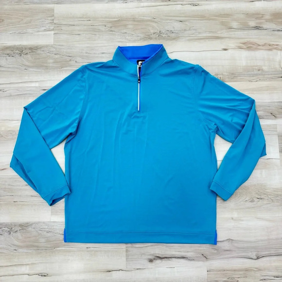 Footjoy Performance Half-Zip Long Sleeve Pullover Blue Men's Size XL - Picture 8 of 8